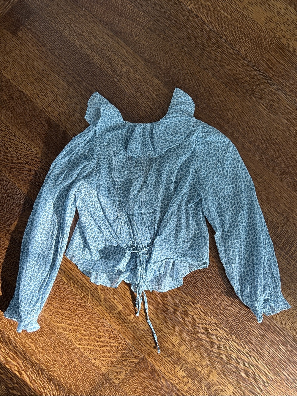 NWOT Doen Leanna Blue Floral Shirt - Picture 4 of 7